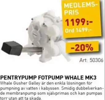 SeaSea Pentrypump fotpump whale mk3 erbjuda