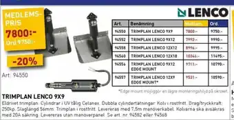 SeaSea Trimplan lenco 9x9 erbjuda