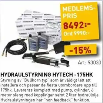 SeaSea Hydraulstyrning hytech -175hk erbjuda