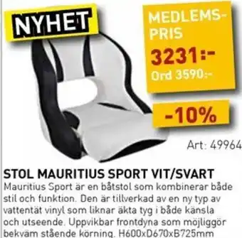 SeaSea Stol mauritius sport vit/svart erbjuda