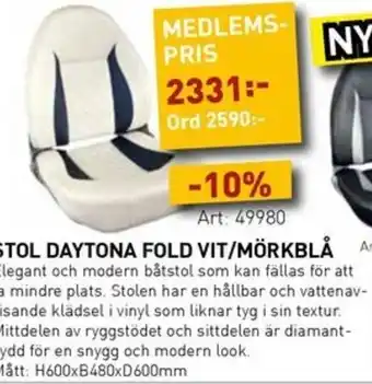 SeaSea Stol daytona fold vit/mörkblå erbjuda