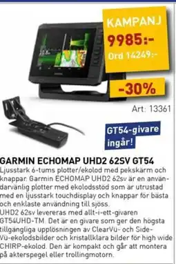 SeaSea Garmin echomap uhd2 62sv gt54 erbjuda