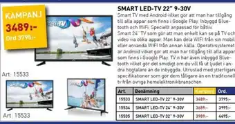 SeaSea Smart led-tv 24" 9-30v erbjuda