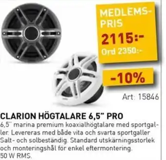 SeaSea Clarion högtalare 6,5" pro erbjuda