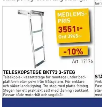 SeaSea Teleskopstege bkt73 3-steg erbjuda