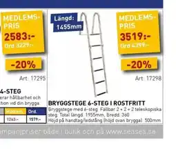 SeaSea Bryggstege 6-steg i rostfritt erbjuda