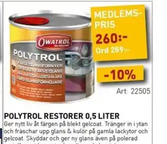 SeaSea Polytrol Restorer 0,5 liter erbjuda