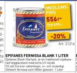 SeaSea Epifanes fernissa 2-k blank 0,75l erbjuda