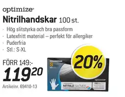 thansen Optimize® nitrilhandskar 100 st. erbjuda