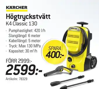 thansen Högtryckstvätt K4 Classic 130 erbjuda