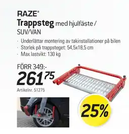 thansen RAZEⓇ Trappsteg med hjulfäste / SUV/VAN erbjuda