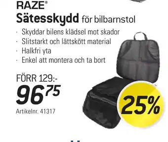 thansen RAZEⓇ Sätesskydd för bilbarnstol erbjuda