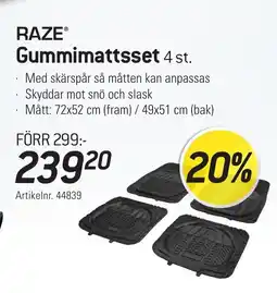 thansen RAZE® Gummimattsset 4 st. erbjuda