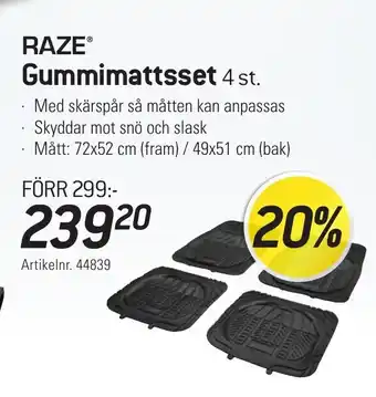 thansen RAZE® Gummimattsset 4 st. erbjuda