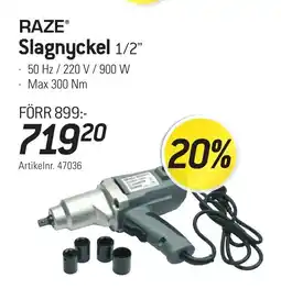 thansen Raze® slagnyckel 1/2" erbjuda