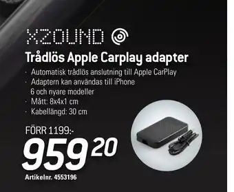 thansen XZOUND @ Trådlös Apple Carplay adapter erbjuda