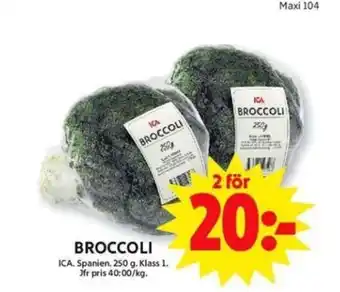 ICA Maxi Broccoli erbjuda