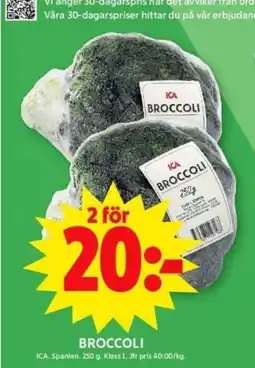 ICA Maxi Broccoli erbjuda