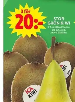 ICA Maxi Stor grön kiwi erbjuda