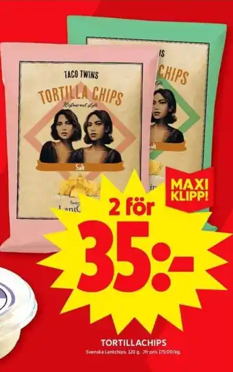 ICA Maxi Tortillachips erbjuda