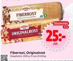 ICA Supermarket Fiberrost, Originalrost erbjuda