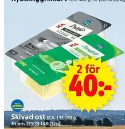 ICA Supermarket Skivad ost ICA. erbjuda