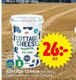 ICA Supermarket Cottage cheese ICA. erbjuda