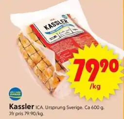 ICA Supermarket Kassler ICA. Ursprung Sverige. erbjuda