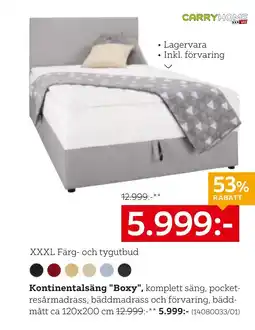 XXXLutz Kontinentalsäng "Boxy" erbjuda