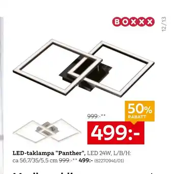 XXXLutz LED-taklampa "Panther", LED 24W, L/B/H: erbjuda