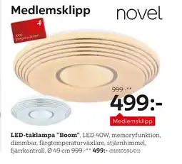 XXXLutz LED-taklampa "Boom", LED 40W erbjuda