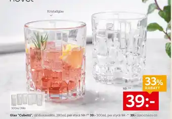 XXXLutz Glas "Cubetti", tål diskmaskin erbjuda