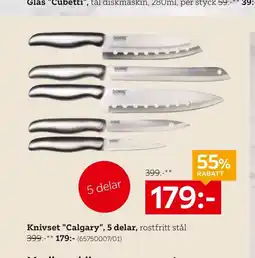 XXXLutz Knivset "Calgary", 5 delar, rostfritt stål erbjuda