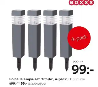 XXXLutz Solcellslampa-set "Smile", 4-pack erbjuda