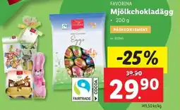 Lidl FAVORINA Mjölkchokladägg erbjuda