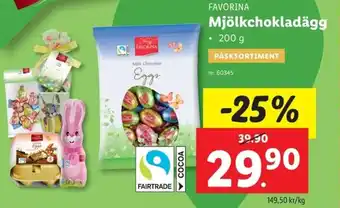 Lidl FAVORINA Mjölkchokladägg erbjuda