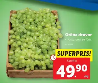 Lidl Gröna druvor erbjuda