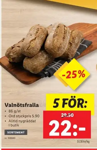 Lidl Valnötsfralla erbjuda