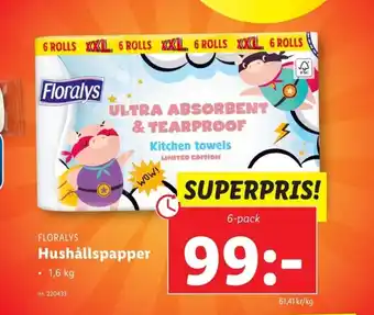 Lidl FLORALYS Hushållspapper erbjuda