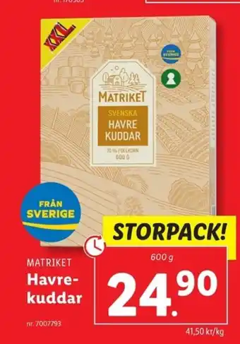 Lidl MATRIKET Havre- kuddar erbjuda