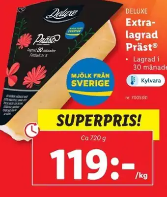 Lidl DELUXE Extra- lagrad Präst erbjuda