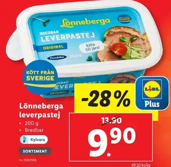 Lidl Lönneberga leverpastej erbjuda