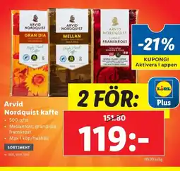 Lidl Arvid Nordquist kaffe erbjuda