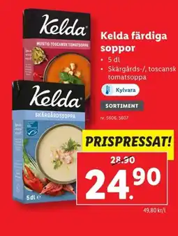 Lidl Kelda färdiga soppor erbjuda