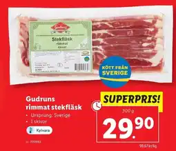 Lidl Gudruns rimmat stekfläsk erbjuda