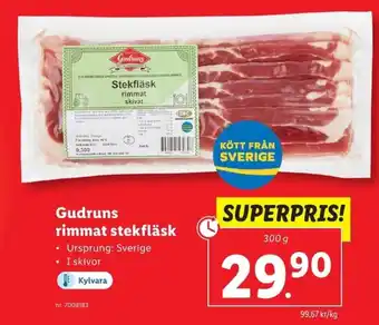 Lidl Gudruns rimmat stekfläsk erbjuda