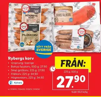 Lidl Rybergs korv erbjuda