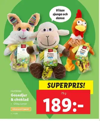 Lidl FAVORINA Gosedjur & choklad erbjuda