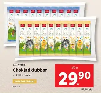 Lidl FAVORINA Chokladklubbor erbjuda