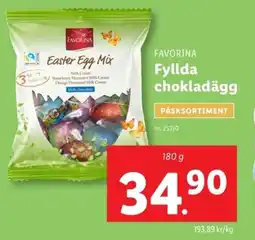 Lidl FAVORINA Fyllda chokladägg erbjuda